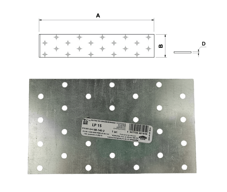 Łączniki płaskie do drewna LP-15